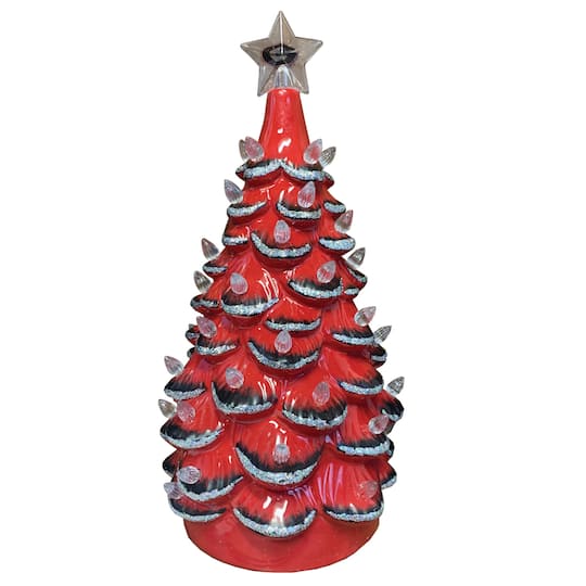 Santa's Workshop 14" NCAA College Team Ceramic LED Christmas Tree By Santasworkshop in University Of Georgia | 7" x 7" x 14" | Michaels®